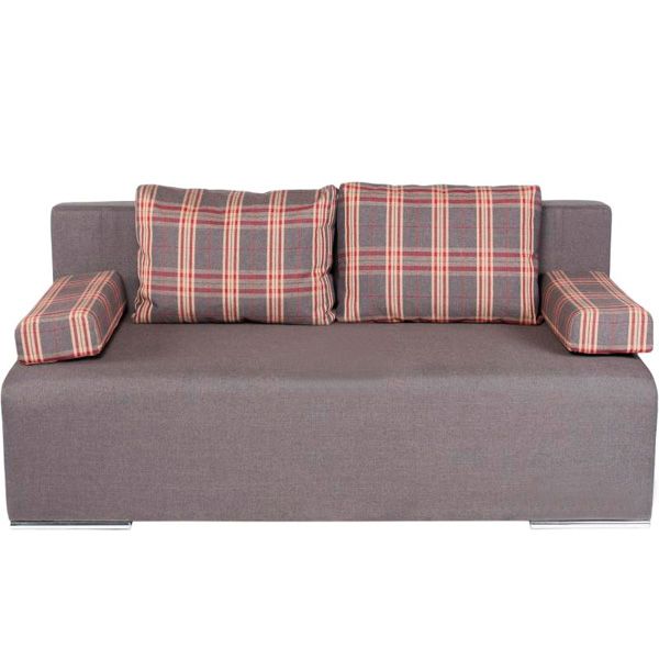 Диван Берегиня Аполо 1940х910х770 мм серый/клеточка