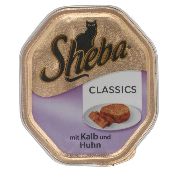 Корм Sheba паштет с телятиной и курицей 85 г 