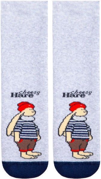 Шкарпетки дитячі Conte-Kids ВЕСЕЛІ НІЖКИ (махрові, проти ковзання) мал. 294 17С-45СП р.16 світло-сірий з малюнком 