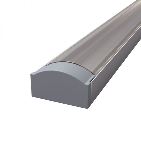 Профиль алюминиевый АЛЮПРО ПАС-3152 Z306/AS анодированный с прозрачной линзой и 2 заглушками 200 см