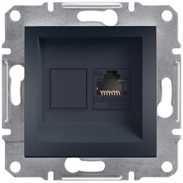 Розетка комп’ютерна Schneider Electric Asfora RJ45 антрацит EPH4300171