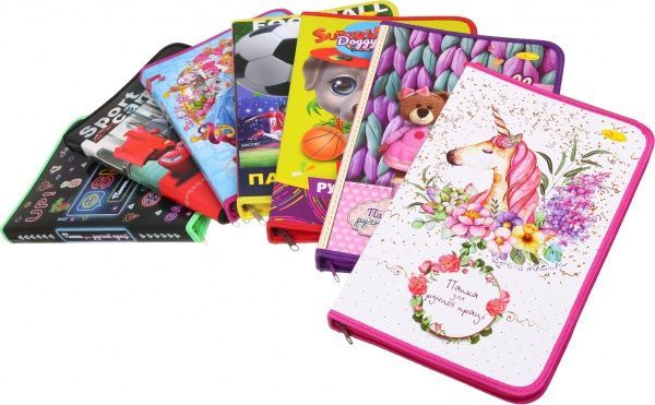 Папка для труда А4 на молнии ПР-01 Апельсин