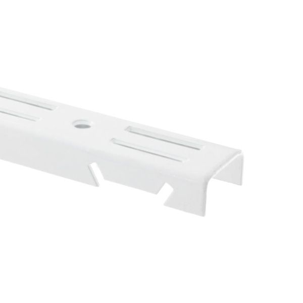 Стойка к гардеробной системе Kolchuga 2000 мм с двойной перфорацией белый