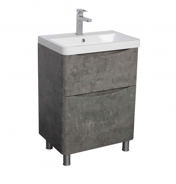 Тумба напольная Aqua Rodos Vista серый мрамор с умывальником Ваr 60 см