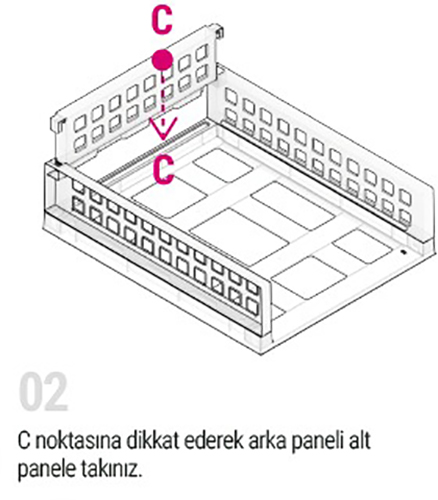 Ящик-органайзер TURAN PLASTIK TRN-200 білий білий 115x340x450 мм