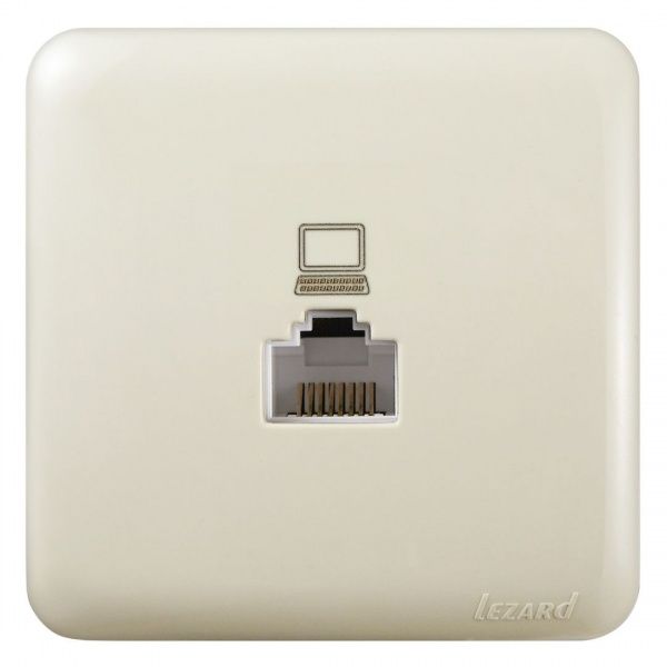 Розетка компьютерная Lezard Viola кремовый 751-0300-139