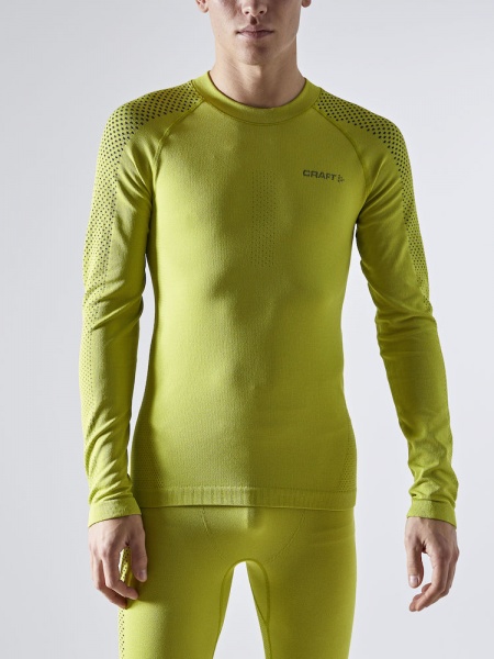 Футболка з довгим рукавом Craft ADV WARM FUSEKNIT INTENSITY LS M 1909732-503995 р.S сіро-жовтий