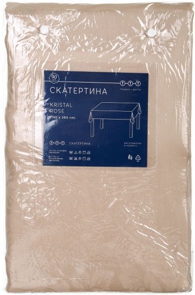 Скатерть Kristal Rose 140x260 см бежевый TTT 