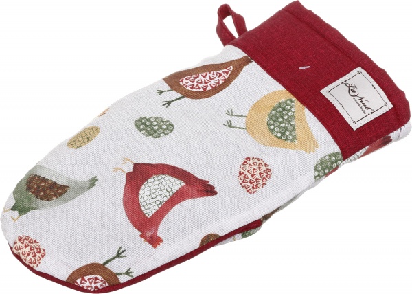 Варежка-прихватка Курочки 15x29 см светло-серый La Nuit 