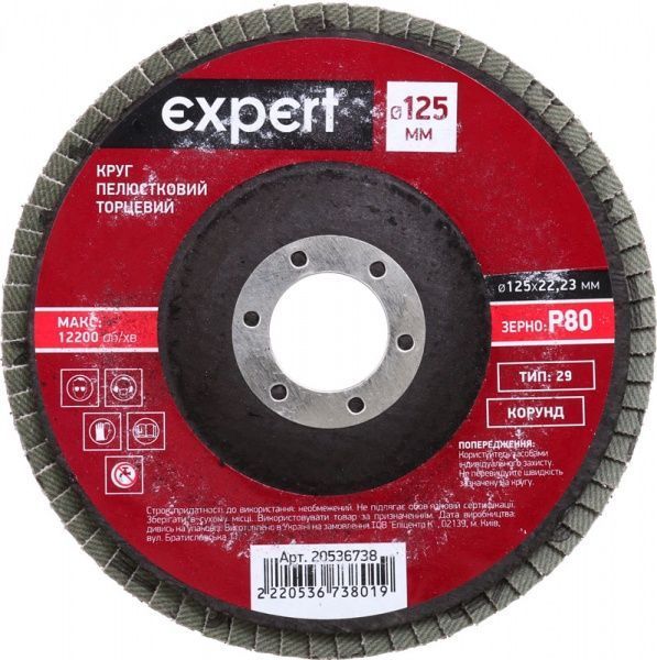 Круг пелюстковий Expert тип 29 125 мм P80