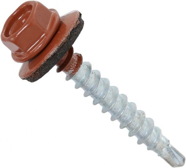 Саморез со сверлом по дереву 4.8x35 мм 250 шт кирпичный RAL 8004 EXPERT FIX
