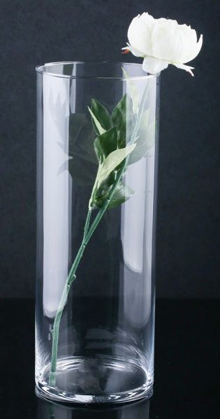 Ваза стеклянная прозрачная Цилиндр 15х40 см