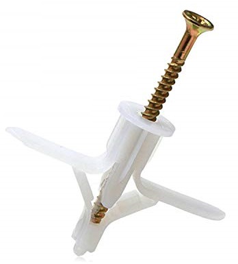 Дюбель для гіпсокартону нейлон метелик 10x40 мм 6 шт. з шурупом Expert Fix