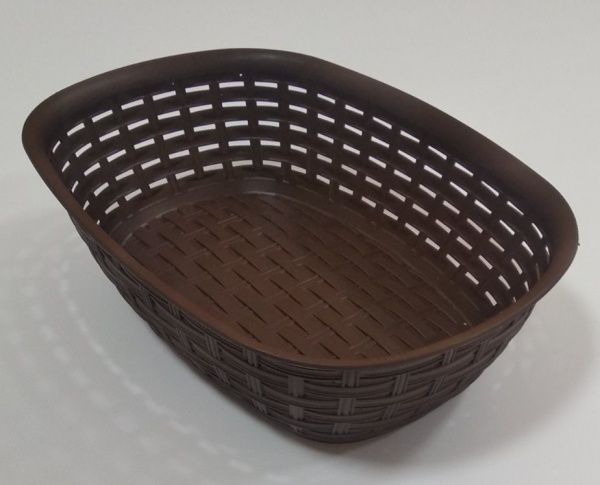 Кошик плетений 25,5x18,5x7,5 см темно-коричневий Plastic's Craft