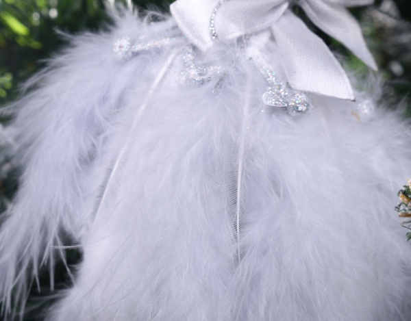 Подвеска Балерина декор Премиум 9х12х3 см серебряный