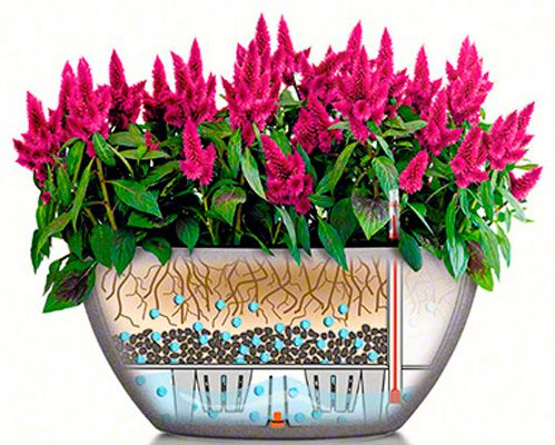 Вазон декоративный Lechuza Cubeto Color 30 круглый 1,6/4,5л серый камень (13830) 