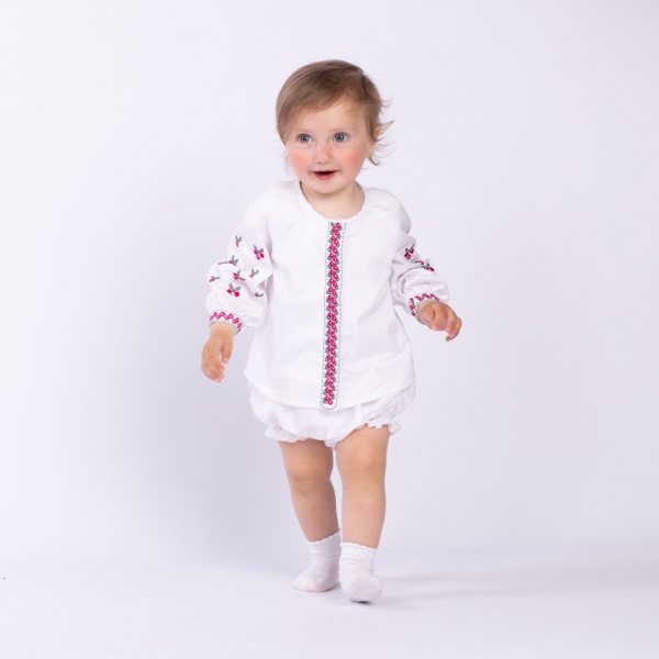 Вишиванка для дівчаток Едельвіка р.68 білий 116-21/00 