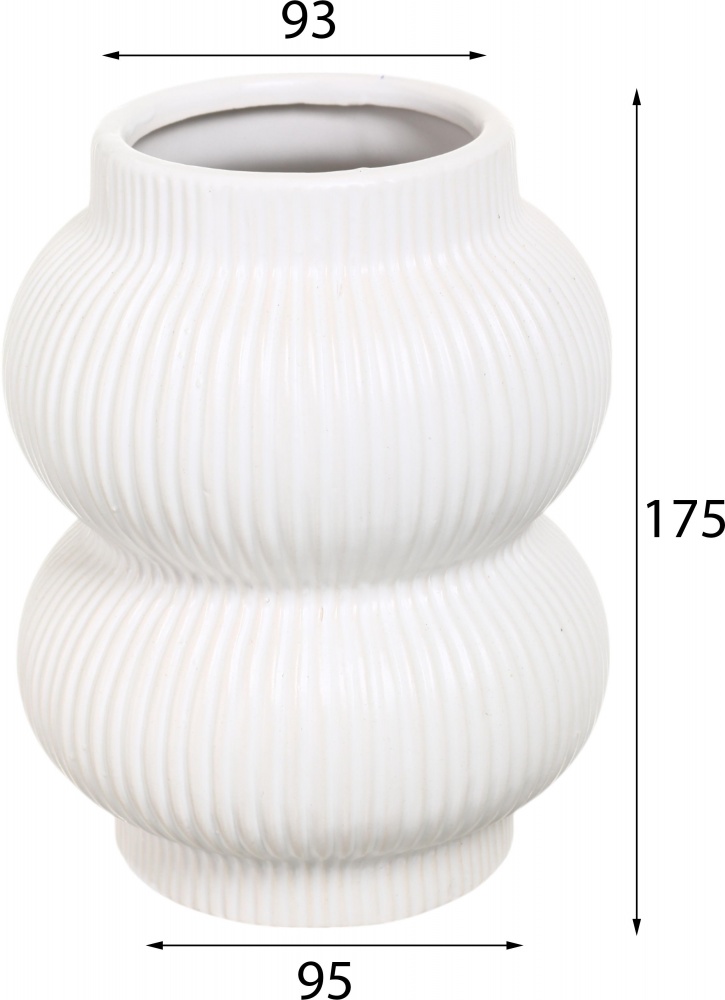 Ваза керамическая Sensio Mambo 17,5 см белая PS33432