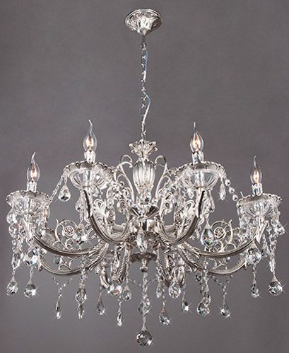 Люстра підвісна Strotskis Carolina 8x60 Вт E14 сріблястий 230/8 