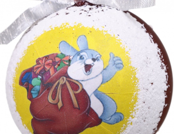 Шар новогодний Символ года-декупаж d 80 мм в ассортименте