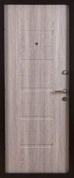 Двері вхідні Abwehr АМ 446 086П (В+Днсер) Kale252 + нічник коричневий 2050х860мм праві