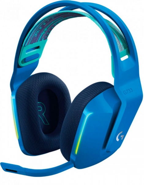 Наушники Logitech blue (981-000943) Lightspeed Wireless RGB Gaming Headset G733 