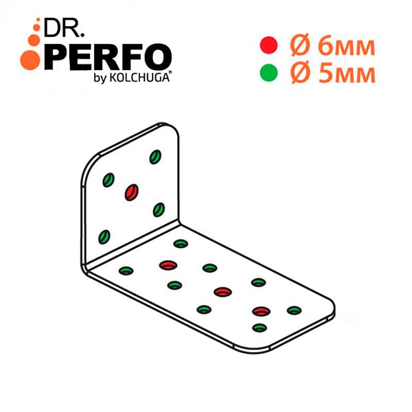 Кутник перфорований Kolchuga асиметричний 90x48x48 мм 3 мм