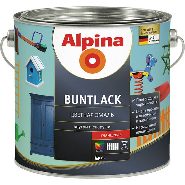 Емаль Alpina Buntlack RAL3000 0.75 л