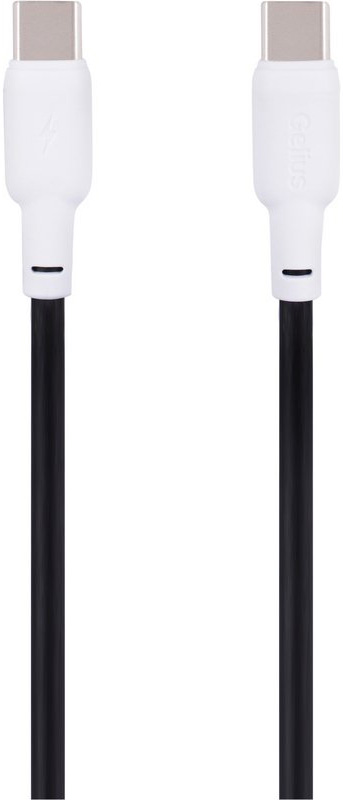 Кабель Gelius Full Silicon GP-UCN001CC Type-C to Type-C (60W) 1,2 м чорно-білий (00000092315)