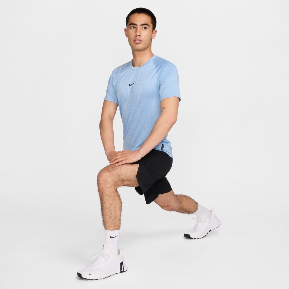 Футболка Nike M NP BREATHE SLIM SS TOP HJ4055-422 р.S голубой