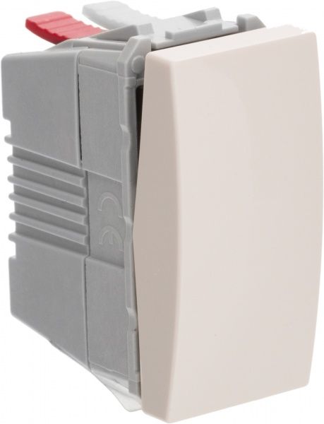 Вимикач прохідний одноклавішний Schneider Electric Unica вузький без підсвітки 10 А 250В IP20 кремовий MGU3.103.25