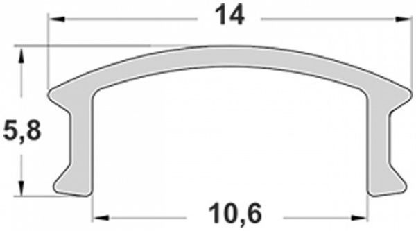 Комплект для LED-ленты LP врезной профиль+рассеиватель ЛПВ7-РМ 100 см 