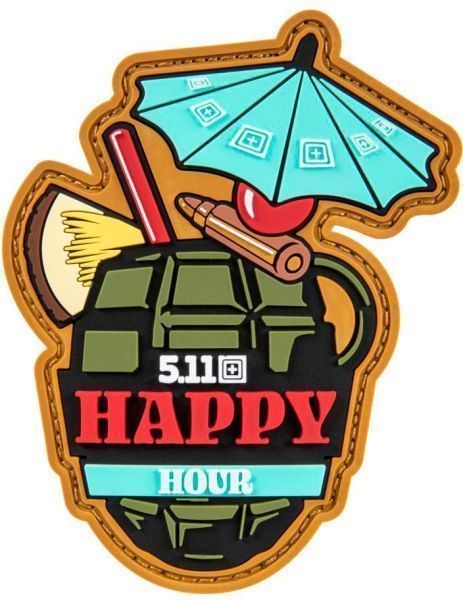 Нашивка 5.11 Tactical Happy Hour Patch Red 81665-460