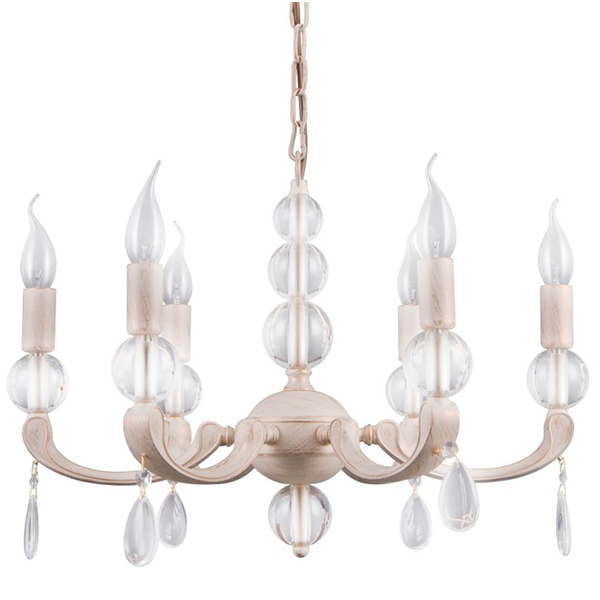 Люстра Victoria Lighting Tayanna/SP6 6x40 Вт E14 античный белый