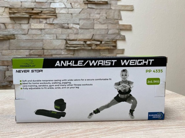 Манжеты-утяжелители PowerPlay 4335 черные 2x1,5 кг 