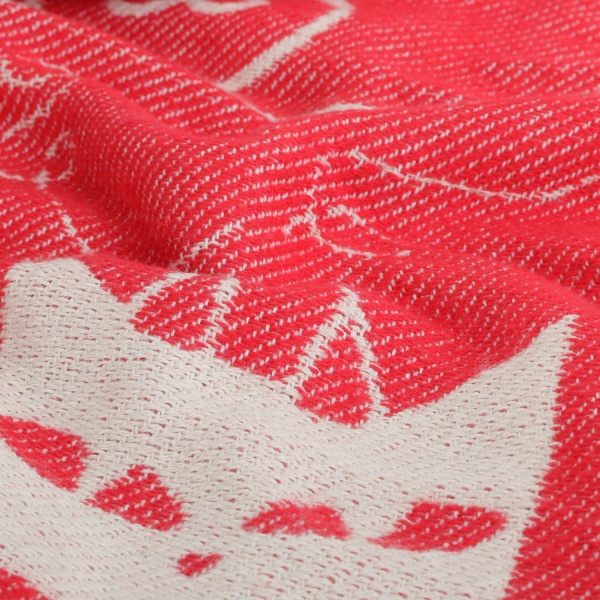 Плед дизайн 9/2 140x200 см красный с белым Ярослав 