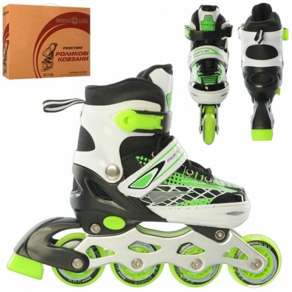 Роликові ковзани World Top Development розсувні A 4140-S-GR р. 31-34 зелений