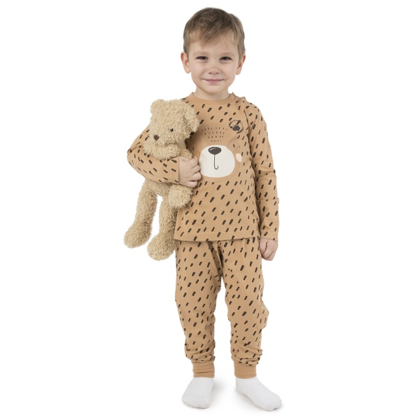 Піжама дитяча для хлопчиків Funtime р.86 бежевий із малюнком 