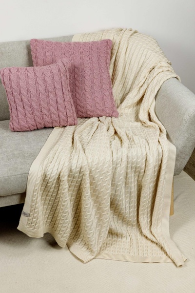 Подушка декоративна Коси 33x33 см рожевий 