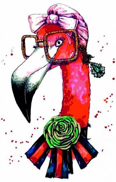Набір акриловий живопис за номерами Fashion Flamingo Rosa Start 