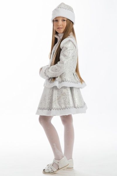 Костюм карнавальний КАРНАВАЛІЯ Снігуронька 5-7 р.122-128 білий 