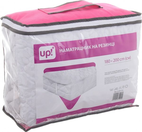 Наматрацник UP! (Underprice) на резинках жакард 180x200 см 