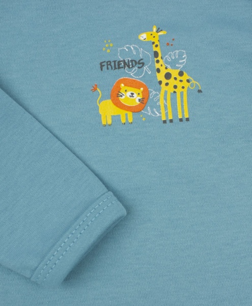 Боди для мальчика Bambinelli Зверушки р.74 бирюзовый 