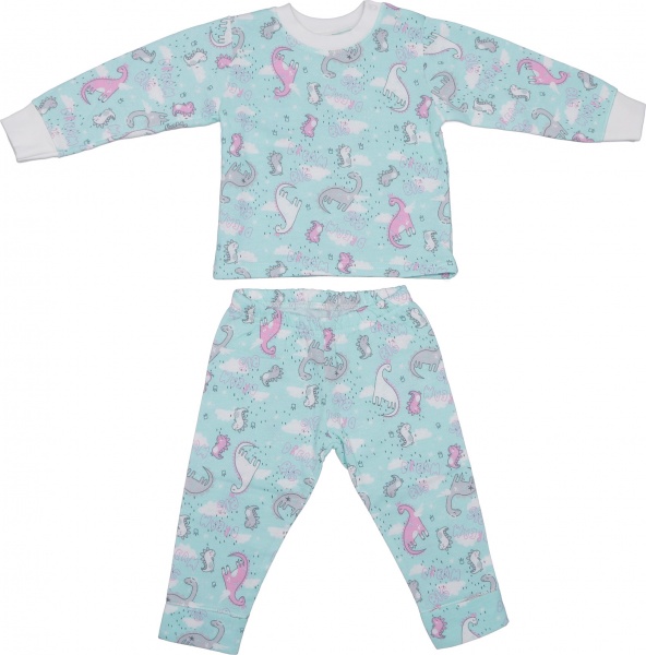 Пижама детская для мальчика Фламинго 109-307 р.80 ментоловый 