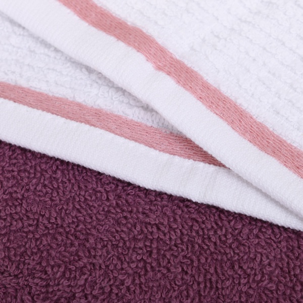 Набор полотенец кухонных Stripe 60x40 см Durutex белый с фиолетовым 