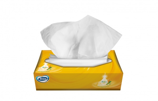 Салфетки гигиенические в коробке Zewa Softis Soft&Sensitive 4 слоя 80 шт.