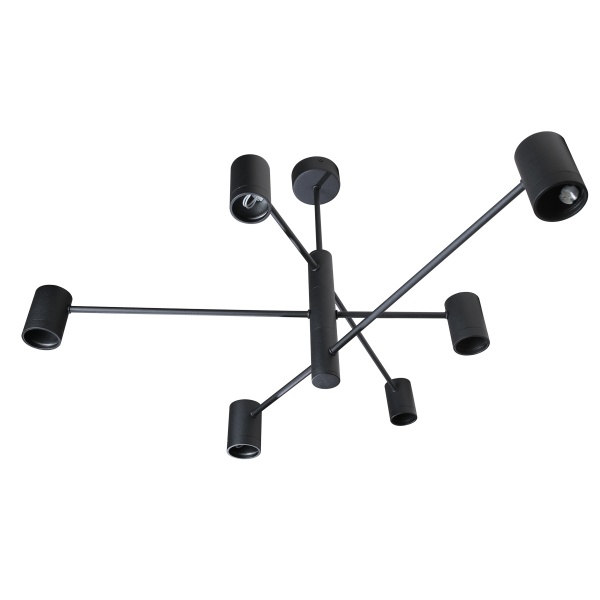 Люстра стельова Светкомплект 6xGU5.3 чорний G TIME F 