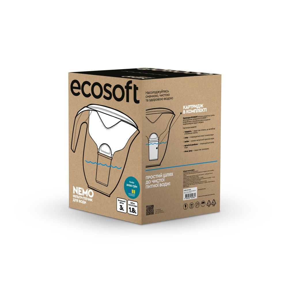 Фильтр-кувшин Ecosoft НЕМО аква грин