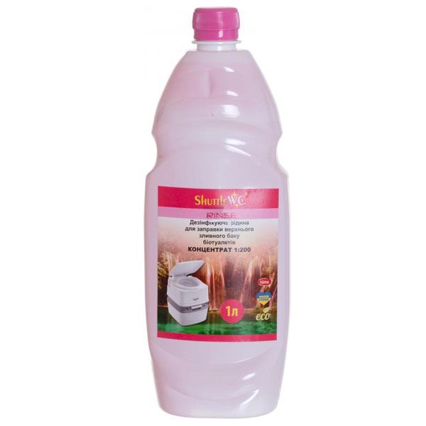 Средство дезинфицирующее Shuttle WC Rinse для верхнего сливного бака биотуалетов 1 л 1483