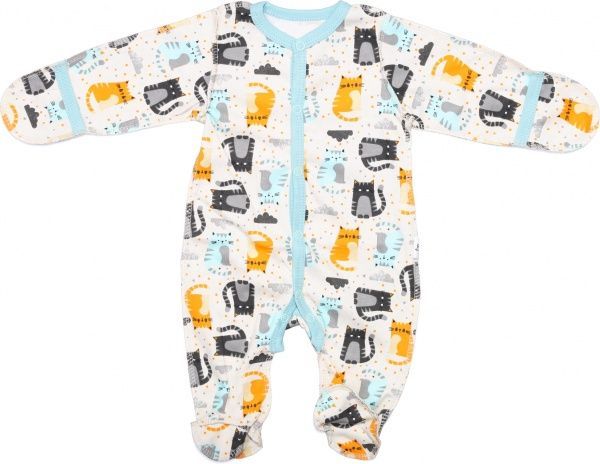 Комбинезон Bambinelli Котики р.62 бежевый с принтом 